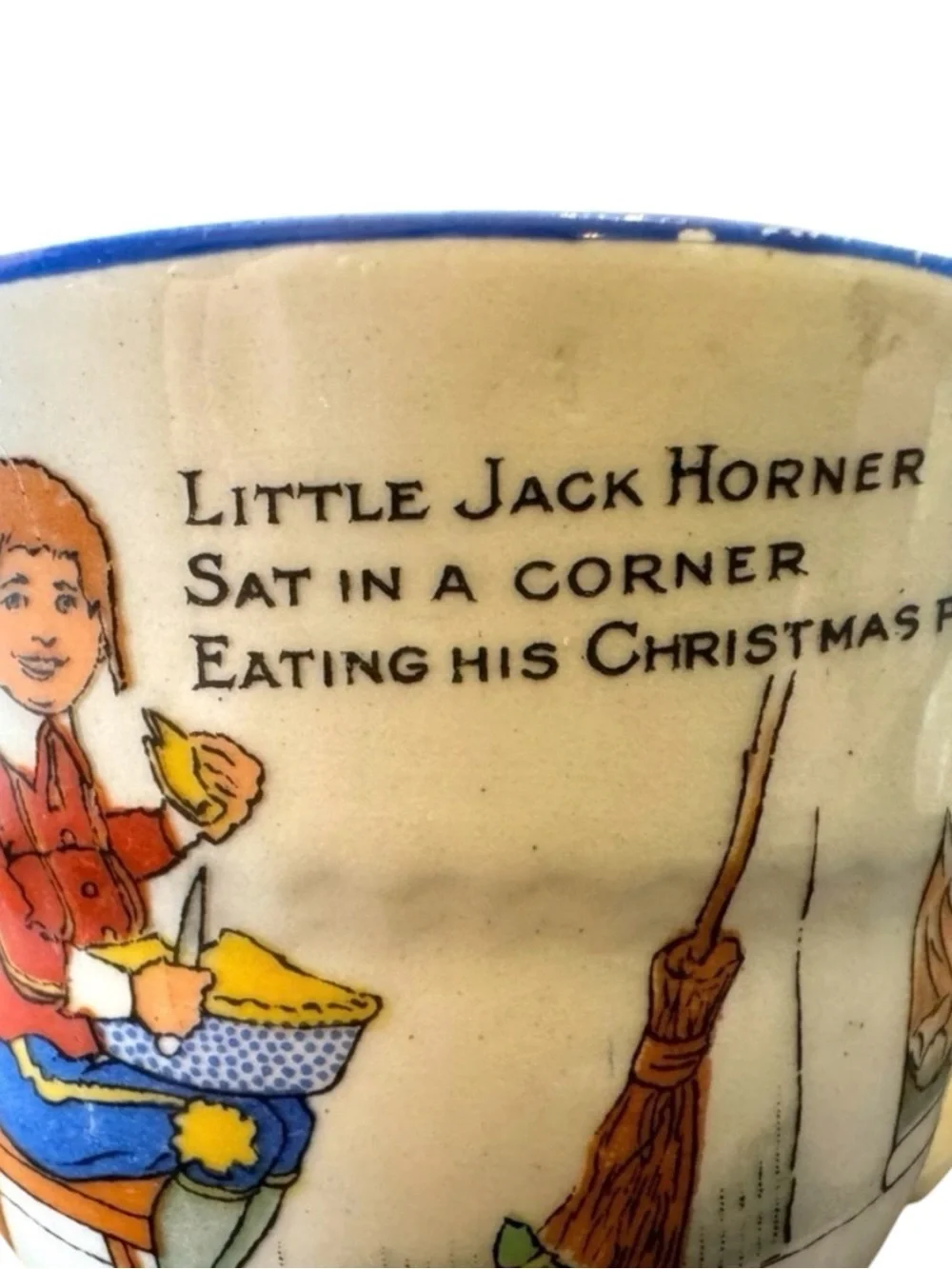 VINTAGE H&K Tunstall Little Jack Horner and Picnic Scene Tea Cup Made in England